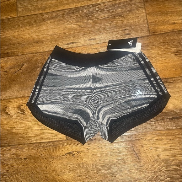 MISSONI‎ x Adidas Women's 'Marathon' Knit Space-Dyed Melange Shorts Blk/Wht NWT - Picture 4 of 12
